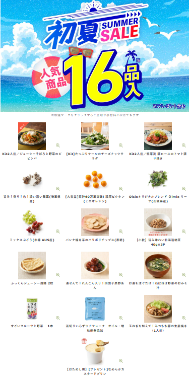 【2026年限定】Oisixの初夏サマーセール!豪華16品が75%OFFの大特価